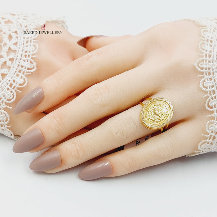 18K خاتم رشادي قشرة-مجوهرات الشيخ سعيد-Saeed Jewelry