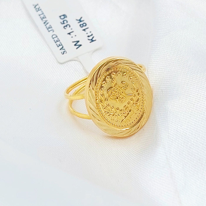 18K خاتم رشادي قشرة-مجوهرات الشيخ سعيد-Saeed Jewelry