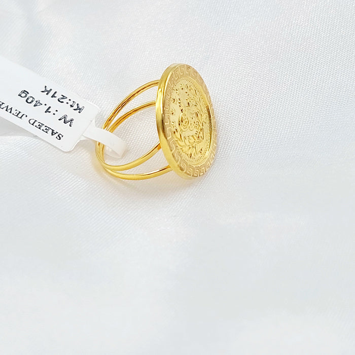 21K خاتم رشادي قشرة-مجوهرات الشيخ سعيد-Saeed Jewelry