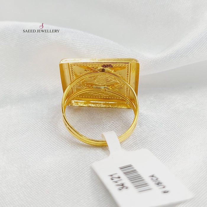 18K خاتم رشادي قشرة-مجوهرات الشيخ سعيد-Saeed Jewelry