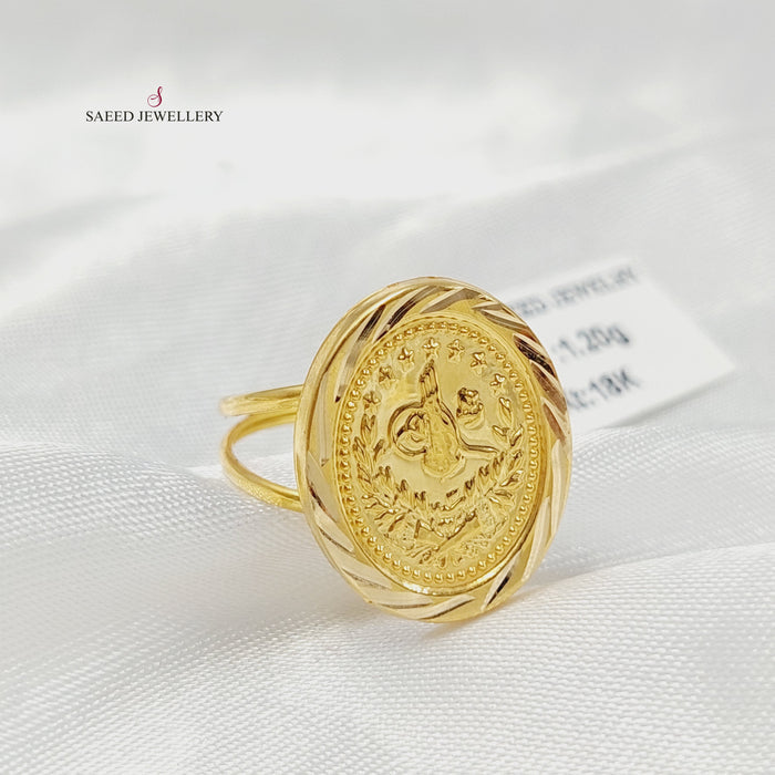 18K خاتم رشادي قشرة-مجوهرات الشيخ سعيد-Saeed Jewelry