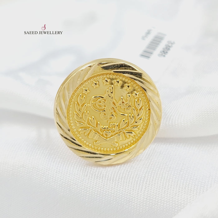18KK خاتم رشادي قشرة-مجوهرات الشيخ سعيد-Saeed Jewelry