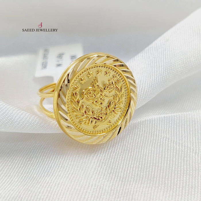 18K خاتم رشادي قشرة-مجوهرات الشيخ سعيد-Saeed Jewelry