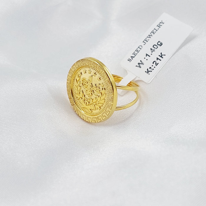 21K خاتم رشادي قشرة-مجوهرات الشيخ سعيد-Saeed Jewelry