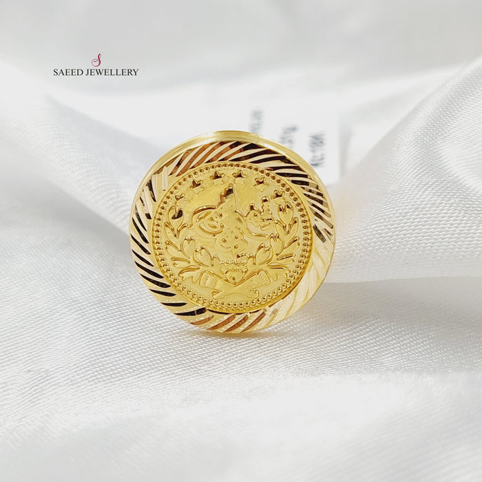 18K خاتم رشادي قشرة-مجوهرات الشيخ سعيد-Saeed Jewelry