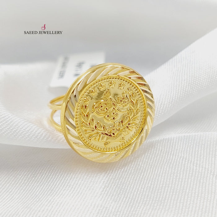 18K خاتم رشادي قشرة-مجوهرات الشيخ سعيد-Saeed Jewelry