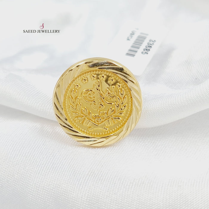 18KK خاتم رشادي قشرة-مجوهرات الشيخ سعيد-Saeed Jewelry