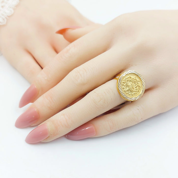 18K خاتم رشادي قشرة-مجوهرات الشيخ سعيد-Saeed Jewelry