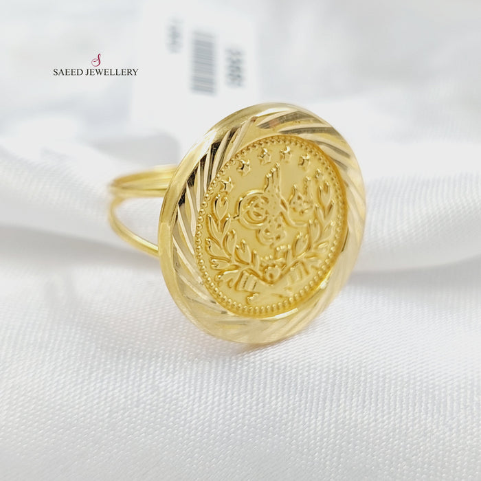 18KK خاتم رشادي قشرة-مجوهرات الشيخ سعيد-Saeed Jewelry