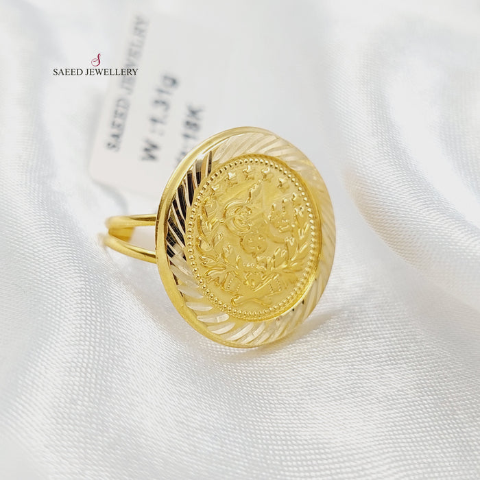 18K خاتم رشادي قشرة-مجوهرات الشيخ سعيد-Saeed Jewelry