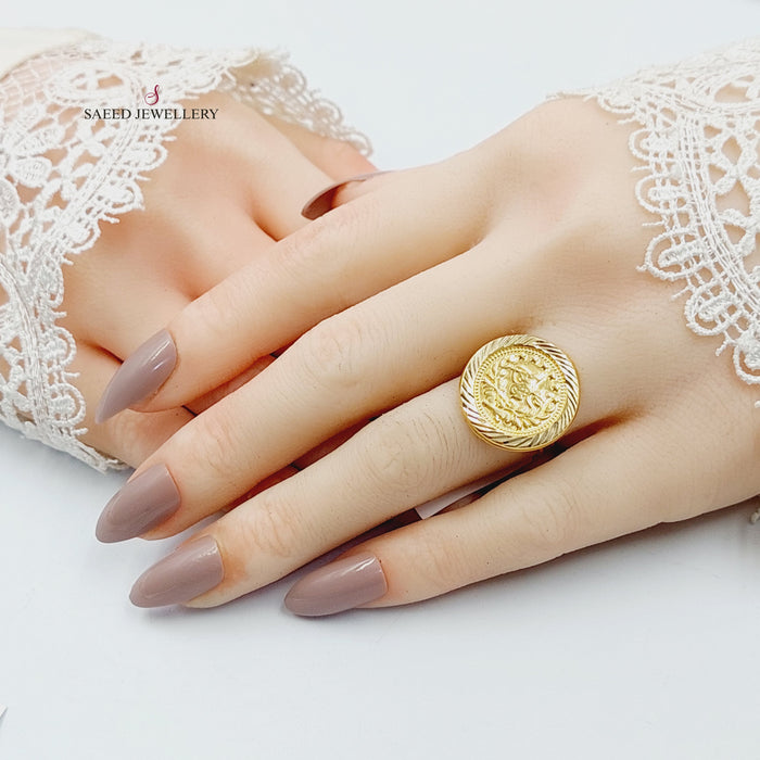 18K خاتم رشادي قشرة-مجوهرات الشيخ سعيد-Saeed Jewelry
