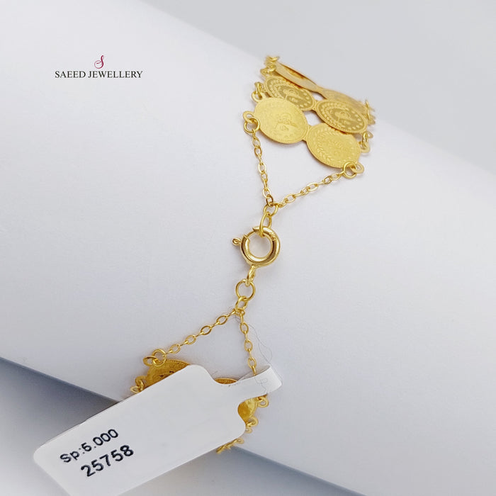 18K Rashadi Bracelets Made of 18K Yellow Gold by Saeed Jewelry-25758