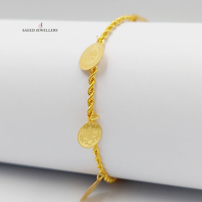 Rashadi Dandash Bracelet Made Of 21K Yellow Gold by Saeed Jewelry-27872
