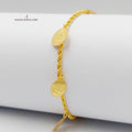 Rashadi Dandash Bracelet Made Of 21K Yellow Gold by Saeed Jewelry-27873