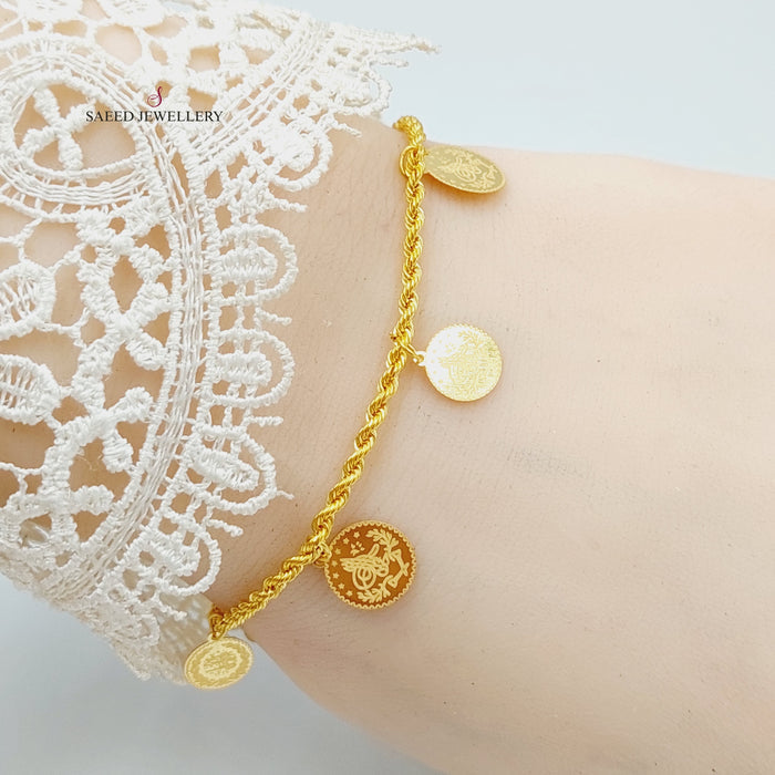 Rashadi Dandash Bracelet Made Of 21K Yellow Gold by Saeed Jewelry-27873