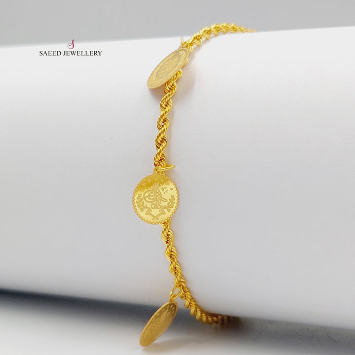 Rashadi Dandash Bracelet Made Of 21K Yellow Gold by Saeed Jewelry-27873