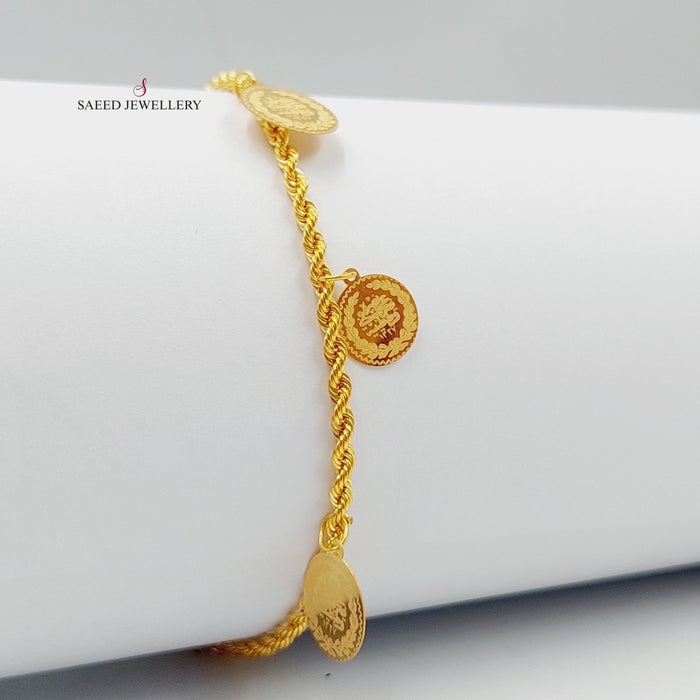 Rashadi Dandash Bracelet Made Of 21K Yellow Gold by Saeed Jewelry-27873