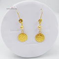 21K Rashadi Earrings Made of 21K Yellow Gold by Saeed Jewelry-25742