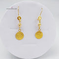 21K Rashadi Earrings Made of 21K Yellow Gold by Saeed Jewelry-25741