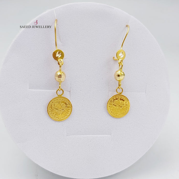 21K Rashadi Earrings Made of 21K Yellow Gold by Saeed Jewelry-25741