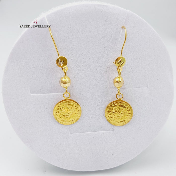 21K Rashadi Earrings Made of 21K Yellow Gold by Saeed Jewelry-25743