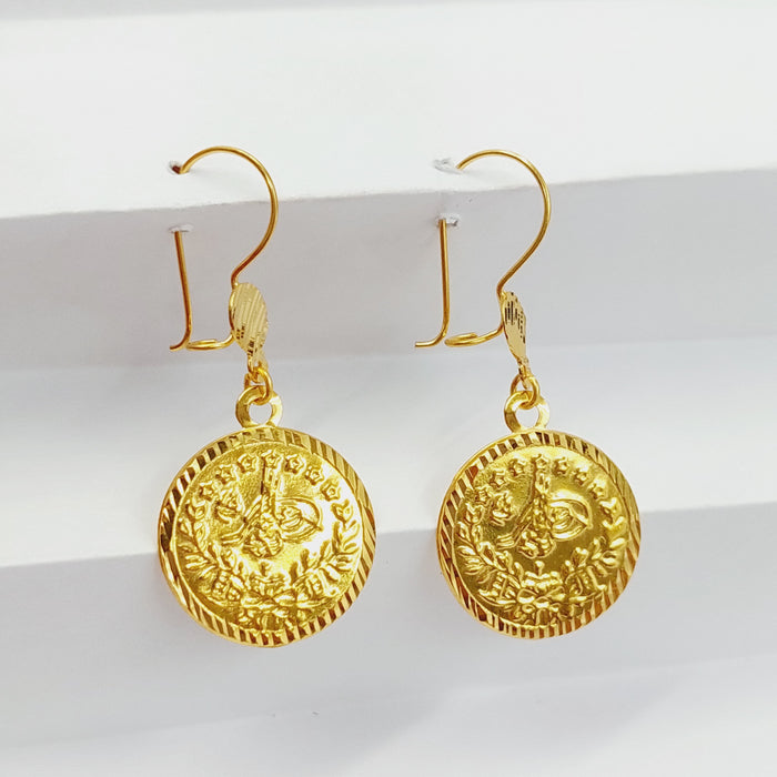 Rashadi Earrings Made Of 21K Yellow Gold by Saeed Jewelry-28100