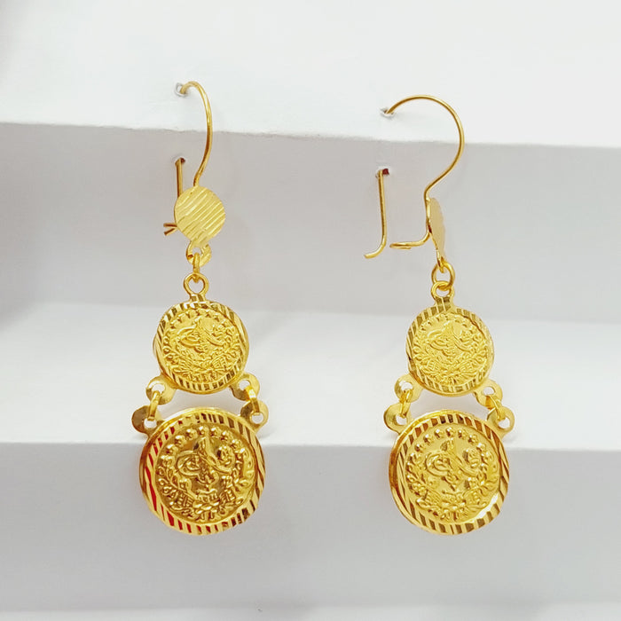 Rashadi Earrings Made Of 21K Yellow Gold by Saeed Jewelry-28101