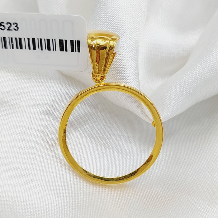 Rashadi Frame Pendant  Made Of 21K Yellow Gold by Saeed Jewelry-29523