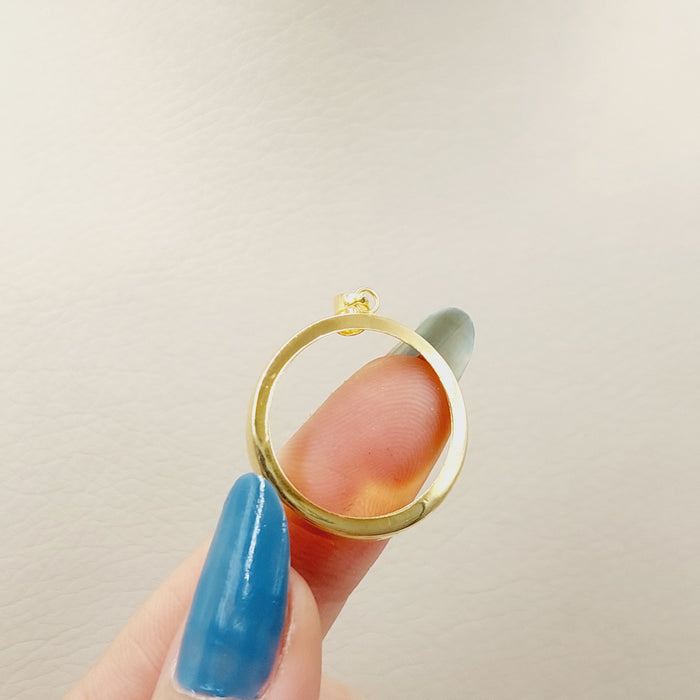 Rashadi Frame Pendant  Made Of 18K Yellow Gold by Saeed Jewelry-30762