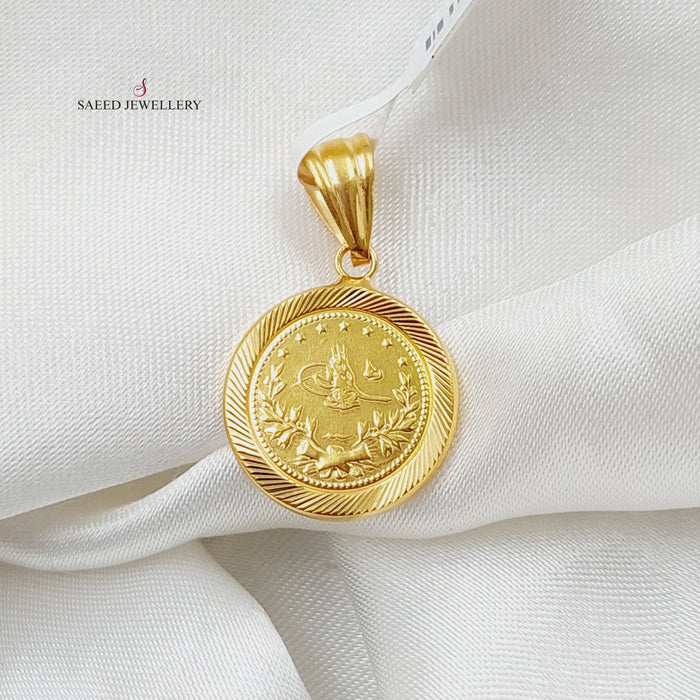 21K Rashadi Model Pendant Made of 21K Yellow Gold by Saeed Jewelry-26966