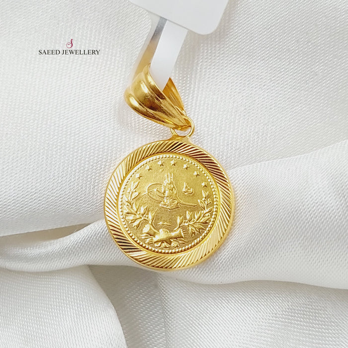 21K Rashadi Model Pendant Made of 21K Yellow Gold by Saeed Jewelry-26966