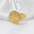 21K Rashadi Model Ring Made of 21K Yellow Gold by Saeed Jewelry-26809