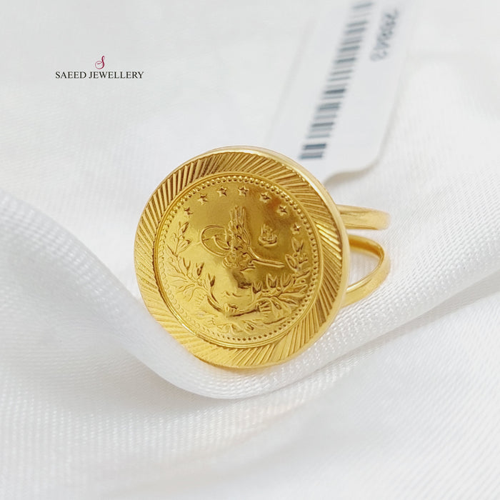 21K Rashadi Model Ring Made of 21K Yellow Gold by Saeed Jewelry-26843