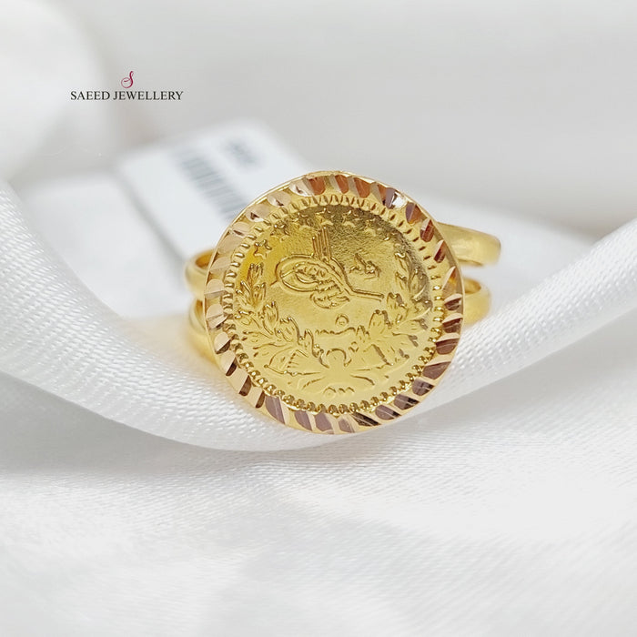 21K Rashadi Model Ring Made of 21K Yellow Gold by Saeed Jewelry-26590