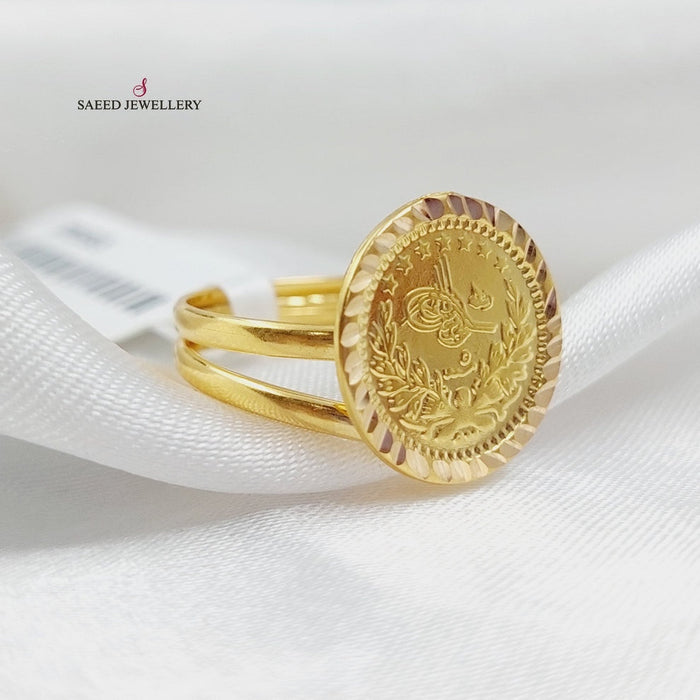 21K Rashadi Model Ring Made of 21K Yellow Gold by Saeed Jewelry-27094