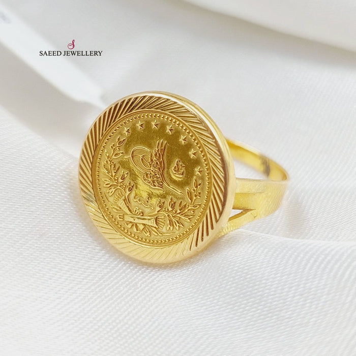 21K Rashadi Model Ring Made of 21K Yellow Gold by Saeed Jewelry-26843