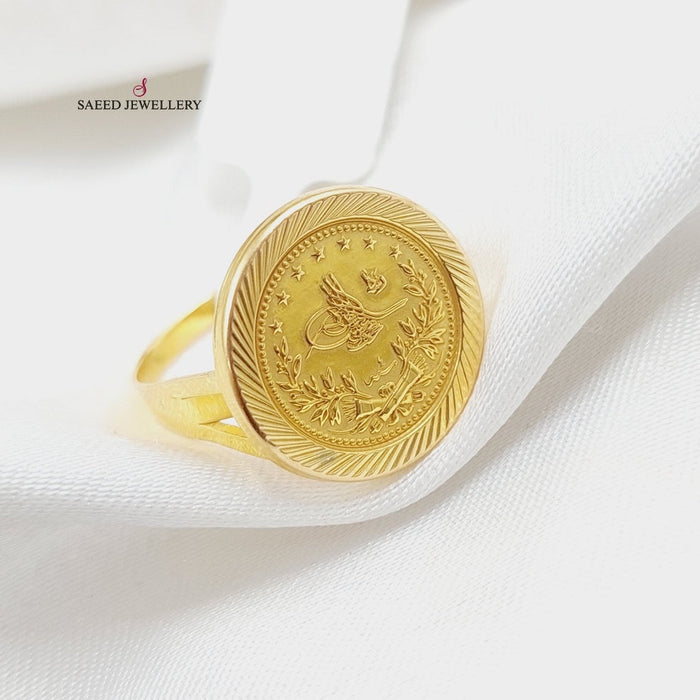 21K Rashadi Model Ring Made of 21K Yellow Gold by Saeed Jewelry-26843