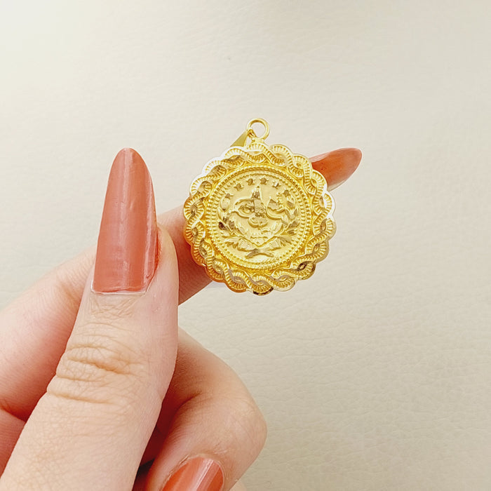 21K Rashadi Pendant Made of 21K Yellow Gold by Saeed Jewelry-25993