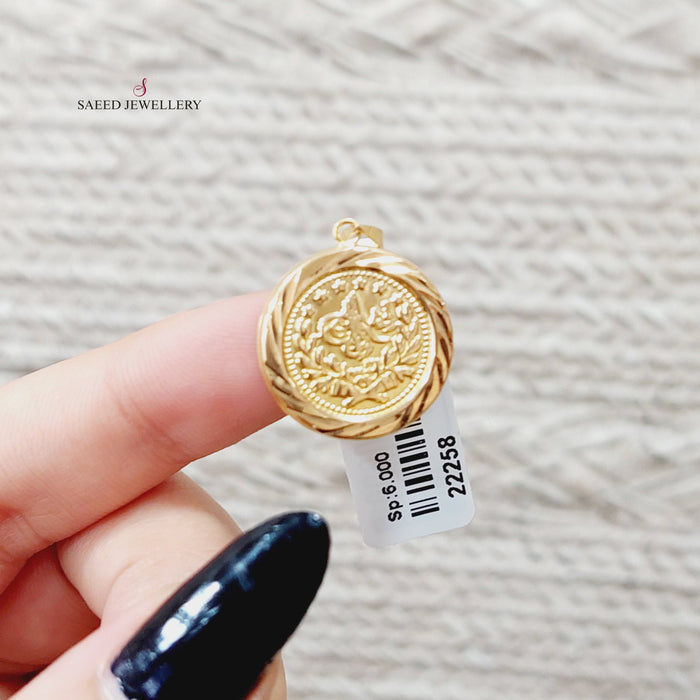 18K Rashadi Pendant Made of 18K Yellow Gold by Saeed Jewelry-تعليقة-رشادي