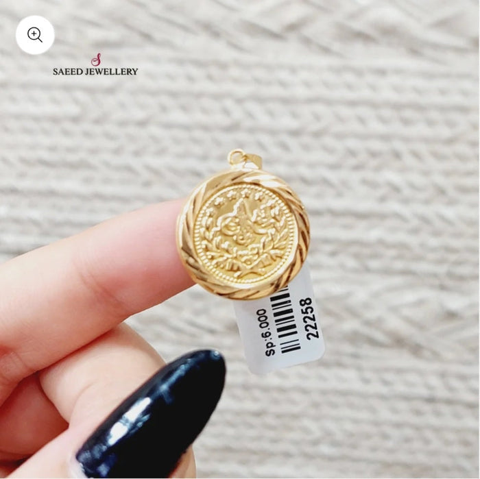 Rashadi Pendant  Made Of 18K Yellow Gold by Saeed Jewelry-29647