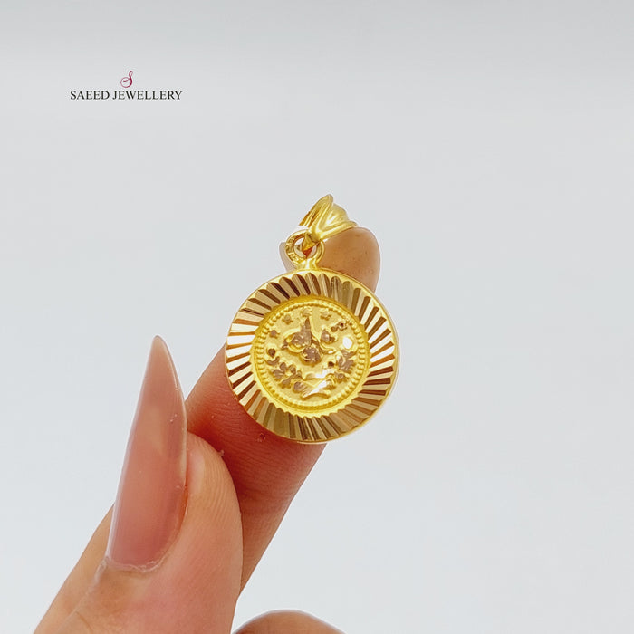 21K Rashadi Pendant Made of 21K Yellow Gold by Saeed Jewelry-27105