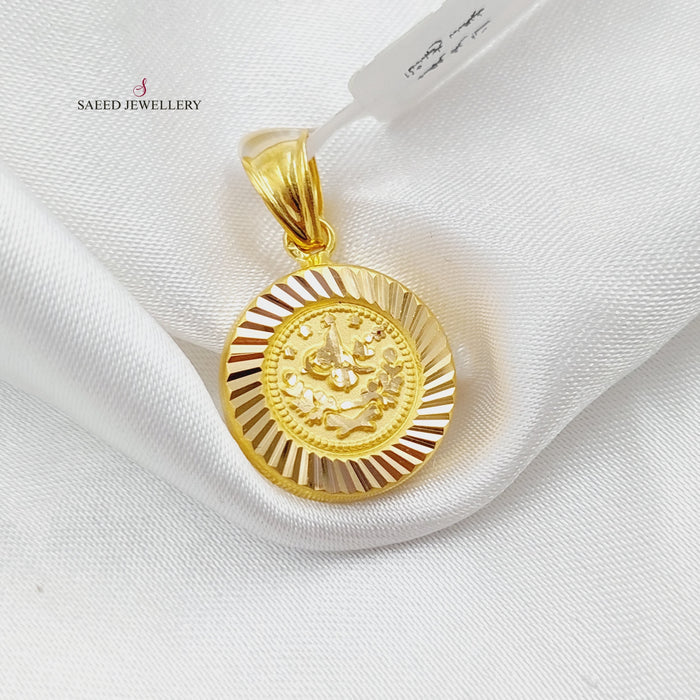 21K Rashadi Pendant Made of 21K Yellow Gold by Saeed Jewelry-27105