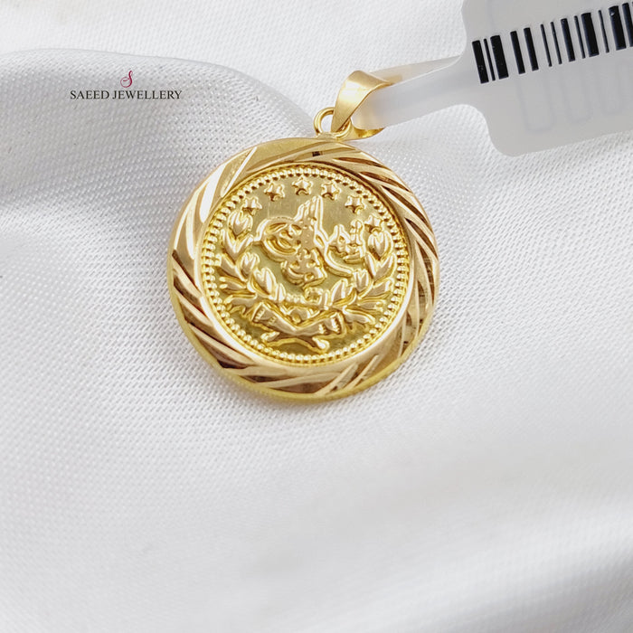 18K Rashadi Pendant Made of 18K Yellow Gold by Saeed Jewelry-تعليقة-رشادي
