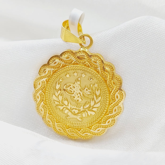 21K Rashadi Pendant Made of 21K Yellow Gold by Saeed Jewelry-25993