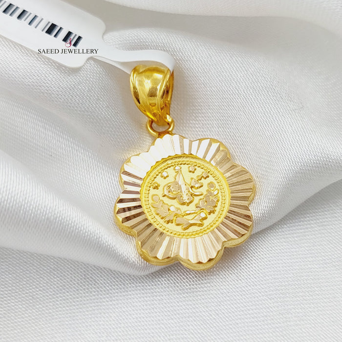 21K Rashadi Pendant Made of 21K Yellow Gold by Saeed Jewelry-27108