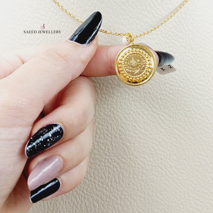 21K Gold Rashadi Plus Pendant by Saeed Jewelry - Image 2