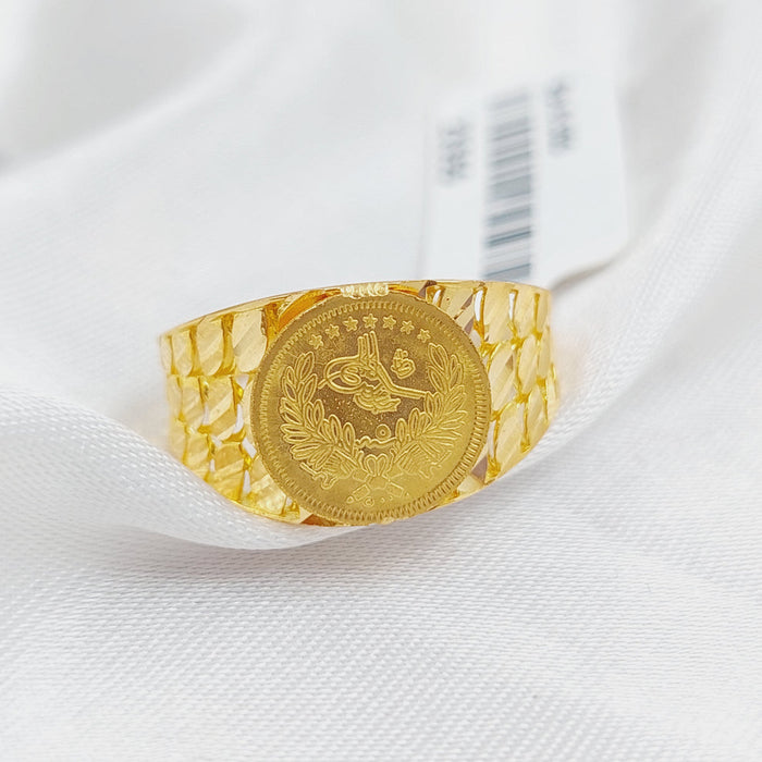 21K Rashadi Ring Made of 21K Yellow Gold by Saeed Jewelry-25650