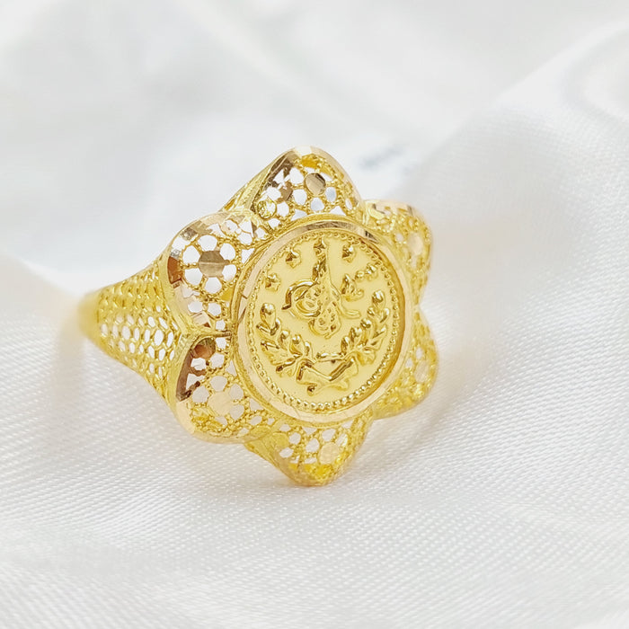 Rashadi Ring Made Of 21K Yellow Gold by Saeed Jewelry-28419