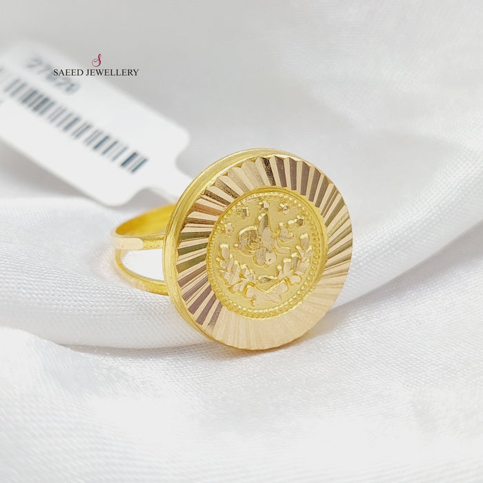 Rashadi Ring Made Of 21K Yellow Gold by Saeed Jewelry-27929