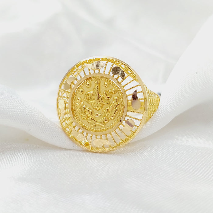 Rashadi Ring Made Of 21K Yellow Gold by Saeed Jewelry-28418